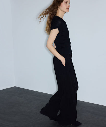 Wide-Leg Trousers with Belt