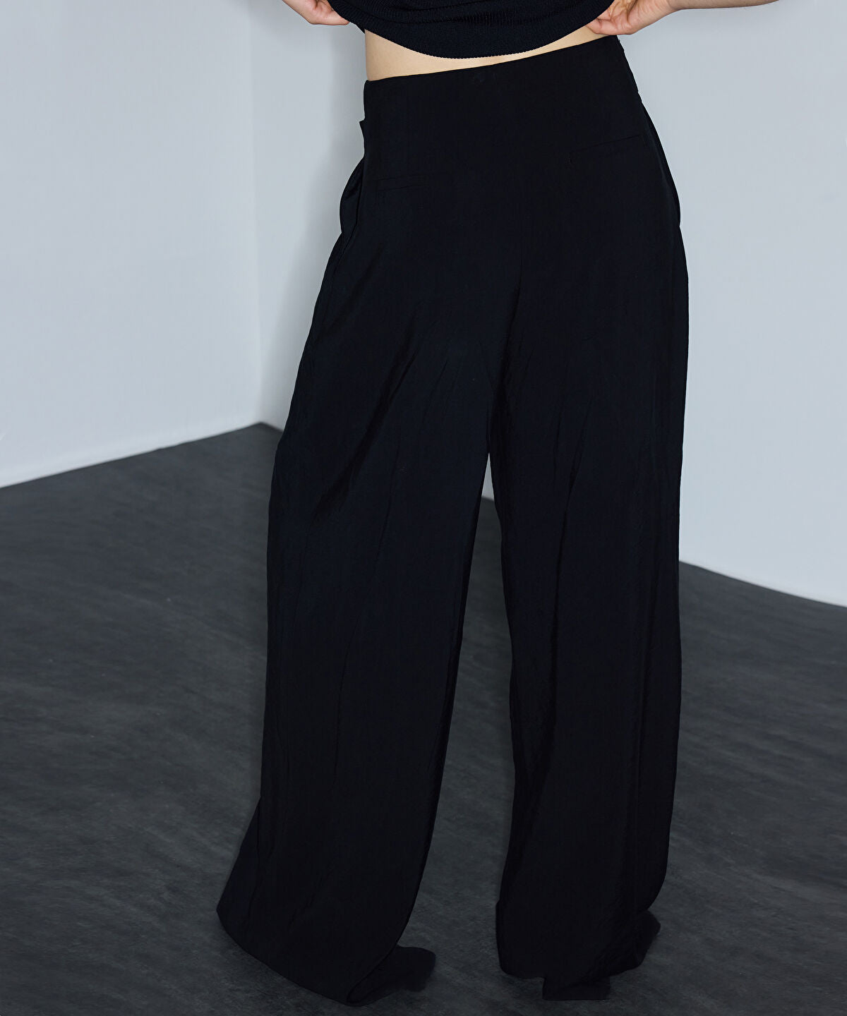 Zoomed Wide-Leg Trousers with Belt