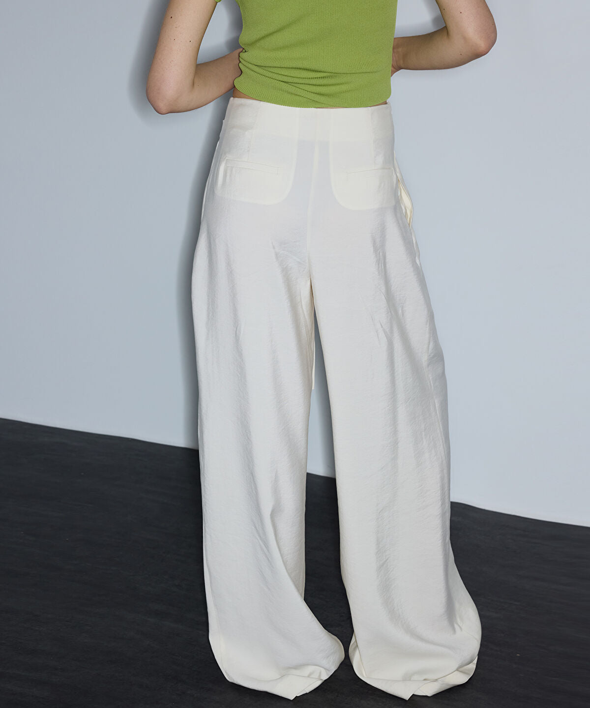 Zoomed Wide-Leg Trousers with Belt
