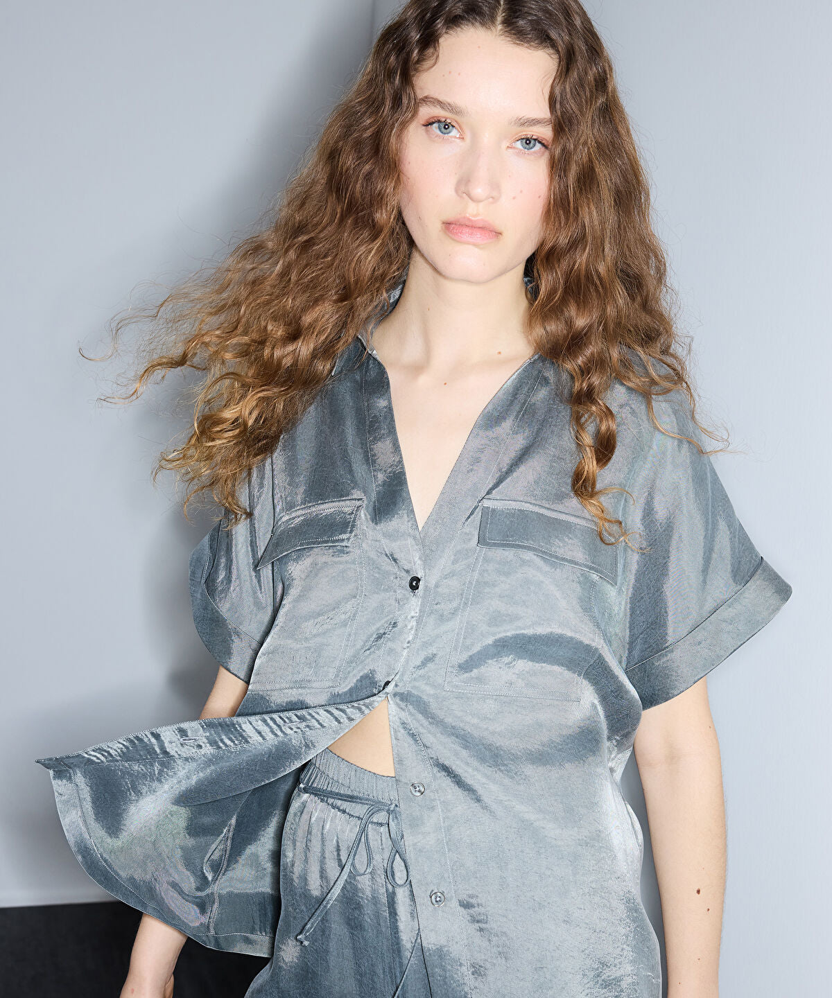 Zoomed Elastic Waist Trousers