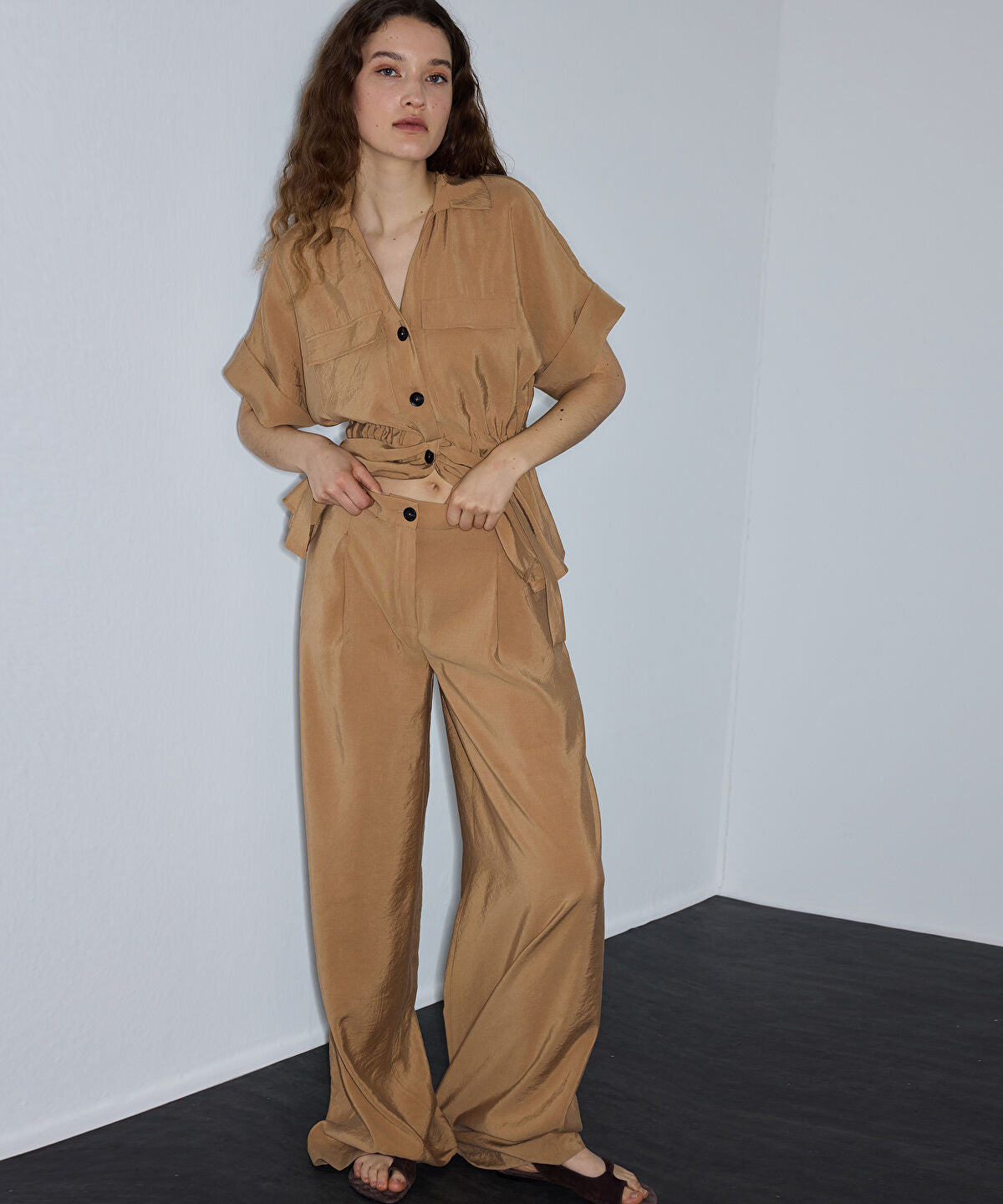 Zoomed Wide-Leg Trousers