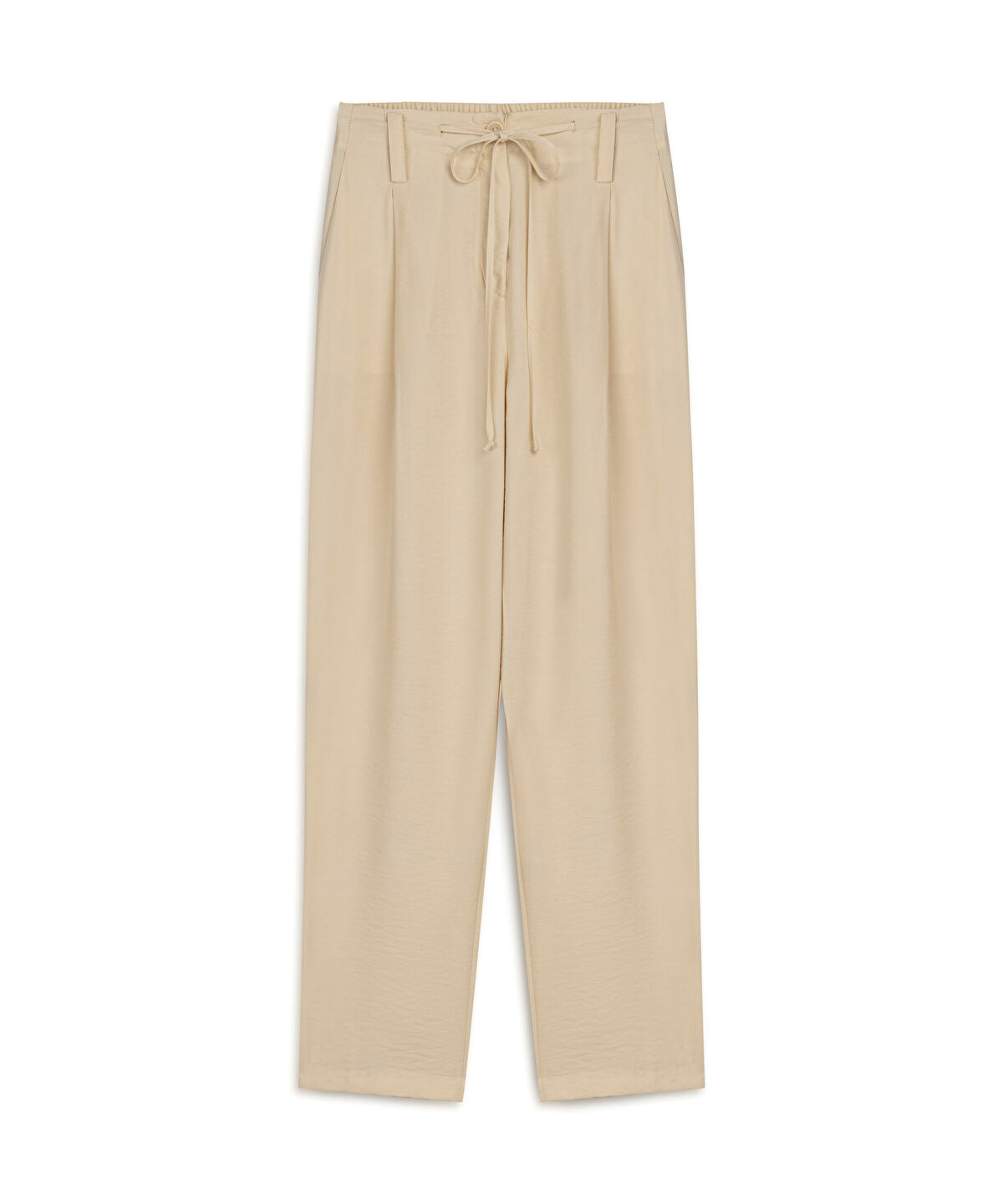 Zoomed Tie-Waist Carrot Fit Trousers