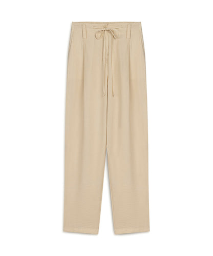 Tie-Waist Carrot Fit Trousers