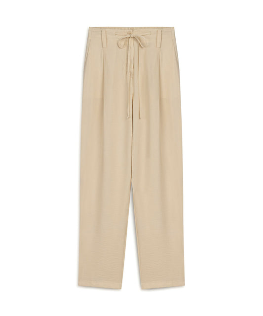 Tie-Waist Carrot Fit Trousers
