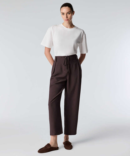 Tie-Waist Carrot Fit Trousers