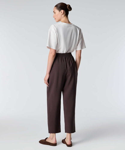 Tie-Waist Carrot Fit Trousers