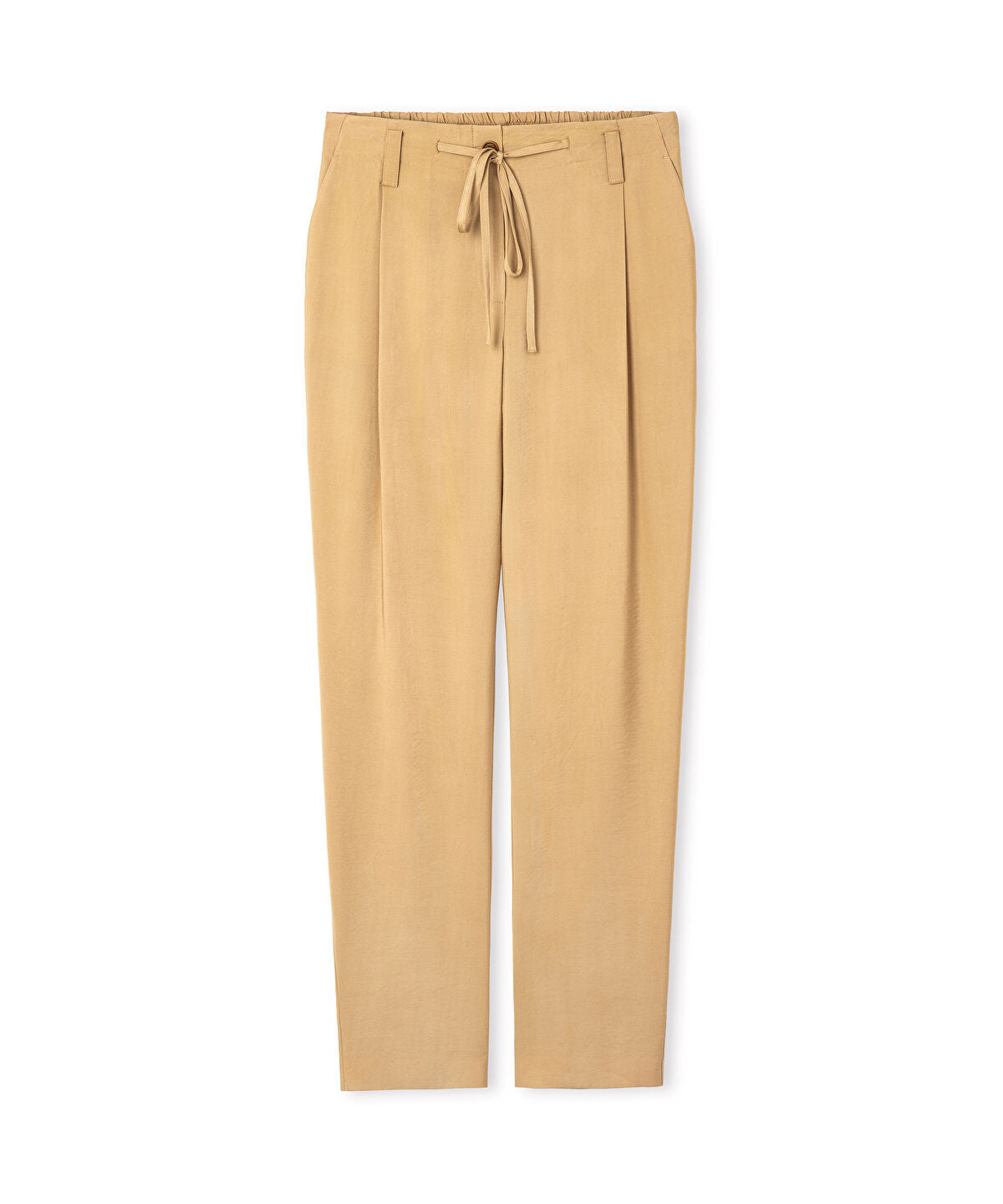 Tie-Waist Carrot Fit Trousers