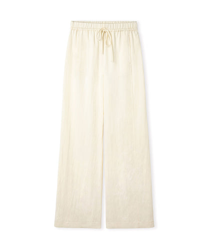 Tie-Waist Wide-Leg Trousers