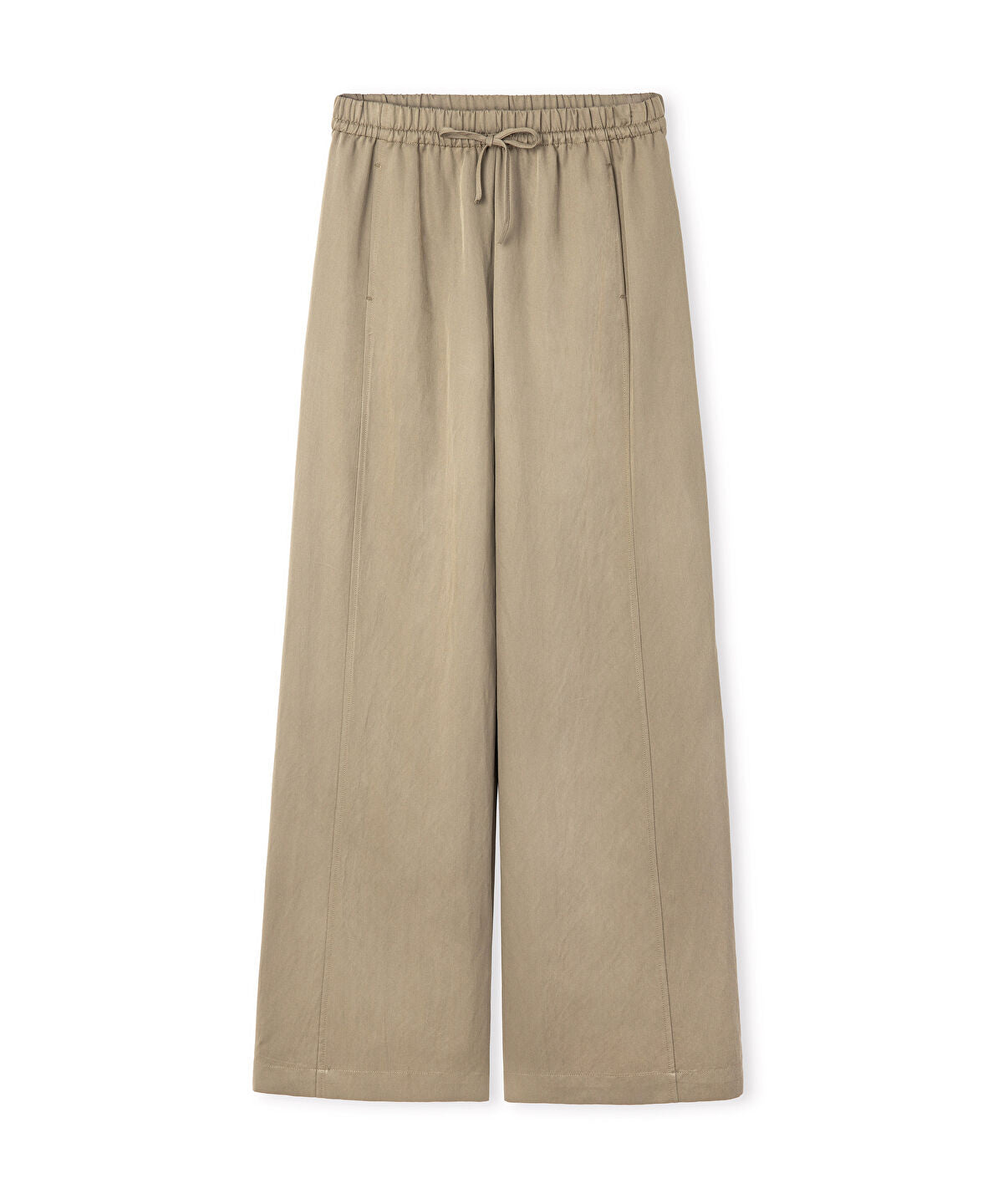 Tie-Waist Wide-Leg Trousers
