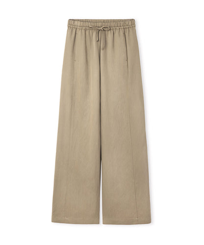 Tie-Waist Wide-Leg Trousers