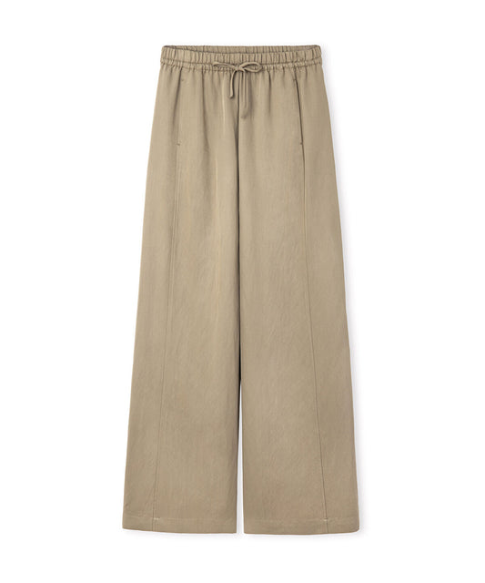 Tie-Waist Wide-Leg Trousers