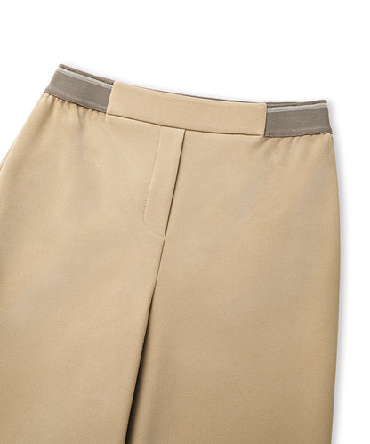Lurex-Waisted Skinny Trousers
