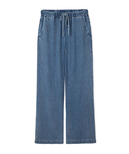 Embellished Elastic Waist Trousers