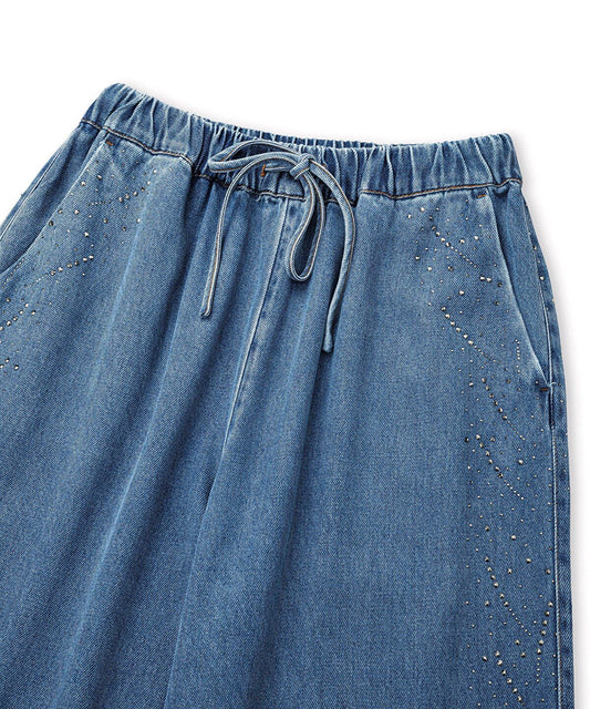 Embellished Elastic Waist Trousers