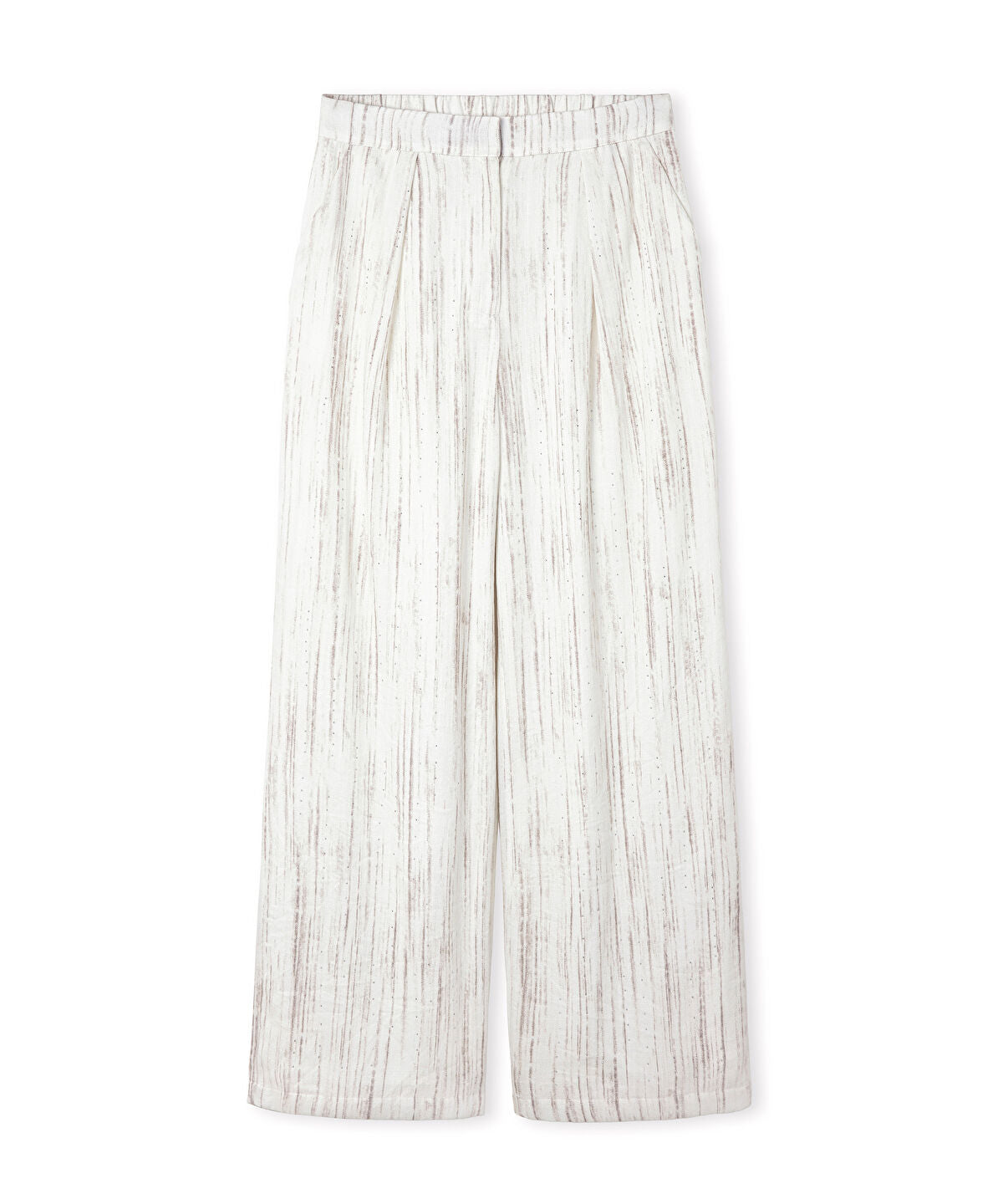 Embellished Wide-Leg Trousers