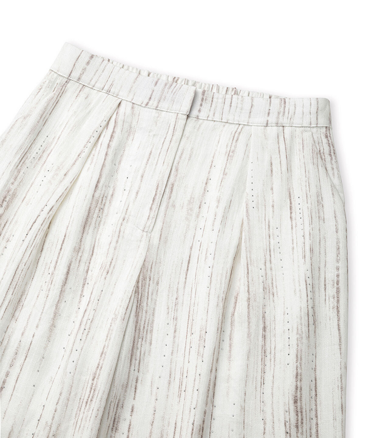 Zoomed Embellished Wide-Leg Trousers