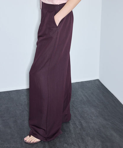 Pleated Wide-Leg Trousers