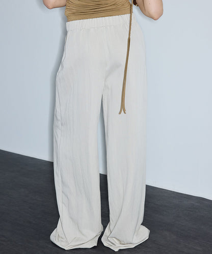 Pleated Wide-Leg Trousers