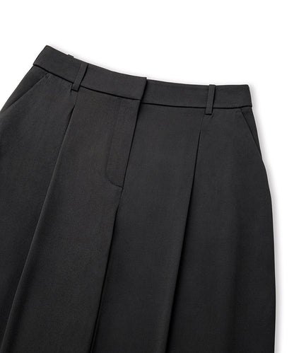 Viscose-Blend Wide-Leg Trousers