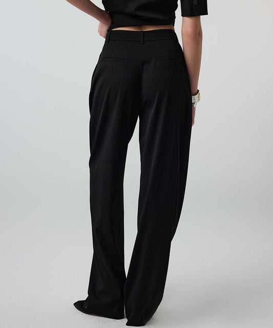 Viscose-Blend Wide-Leg Trousers