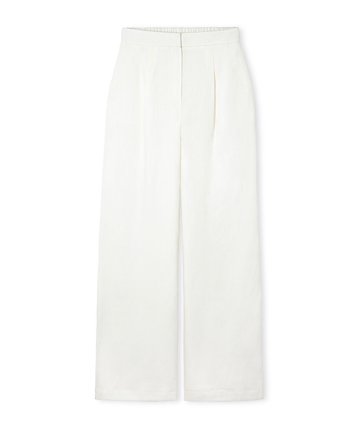 Zoomed Linen-Blend Wide-Leg Trousers