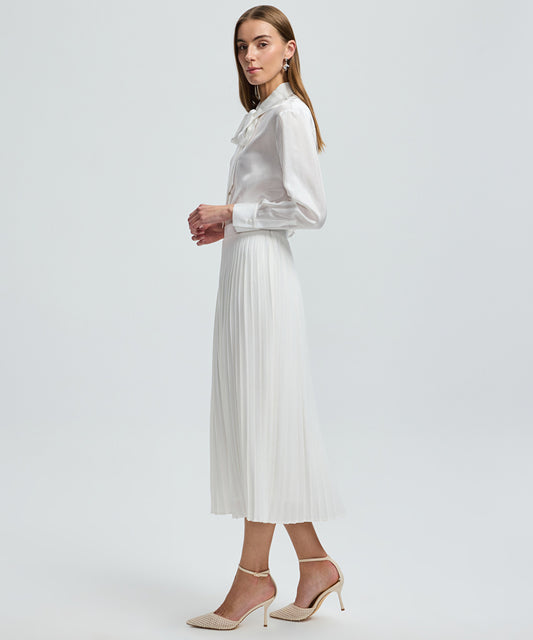Pleated Midi Skirt
