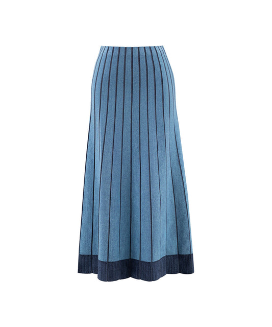 Contrast Trim Knit Skirt