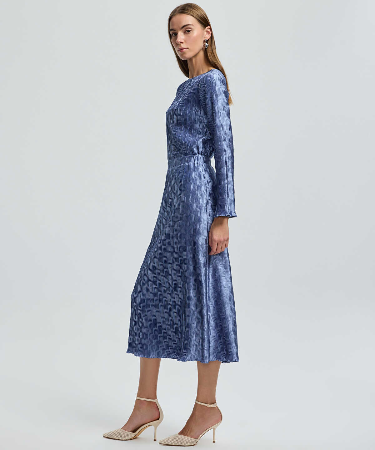 Textured Midi Skirt