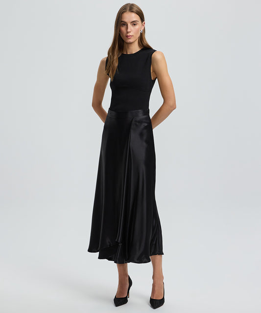 Satin Midi Skirt