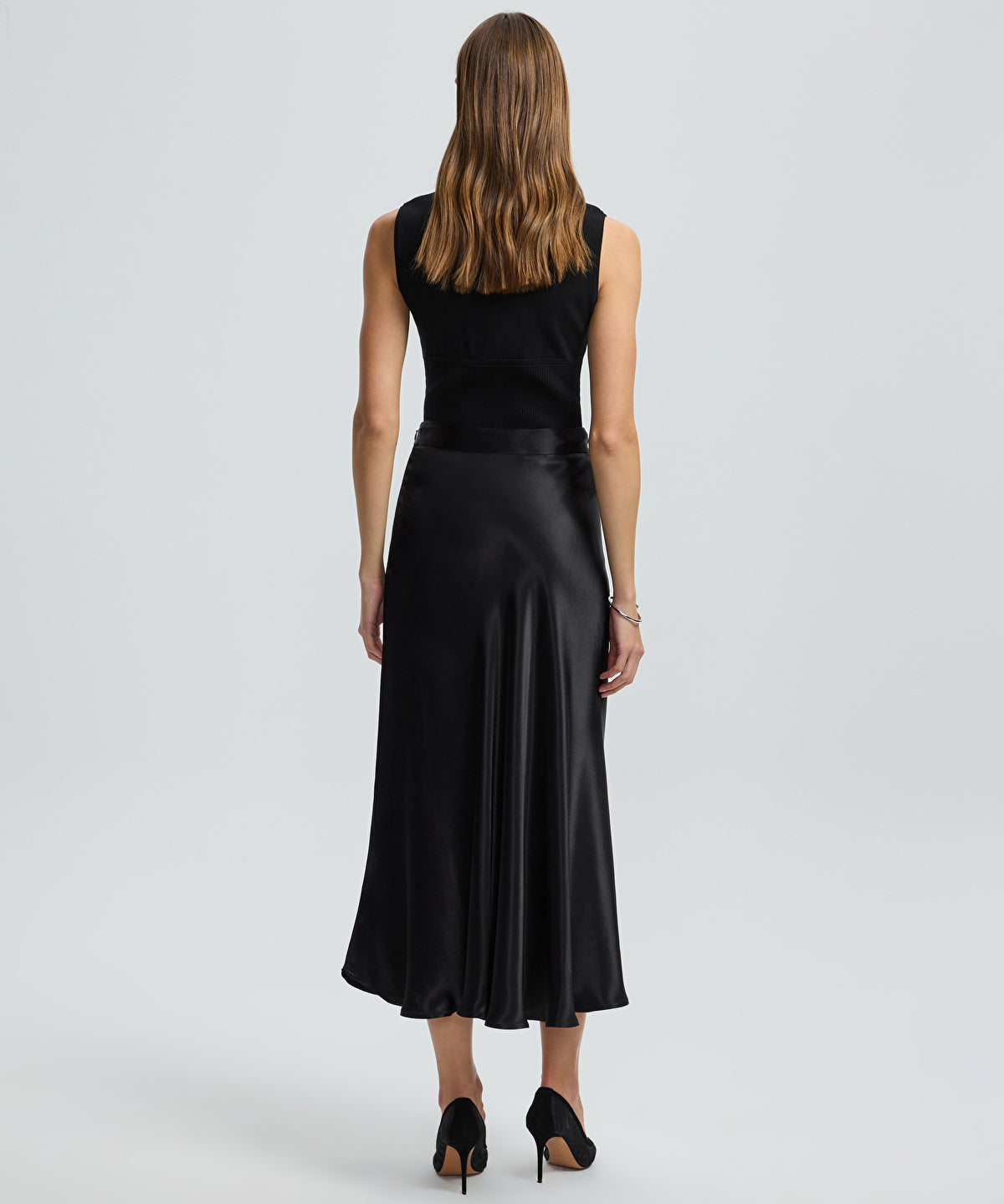 Satin Midi Skirt