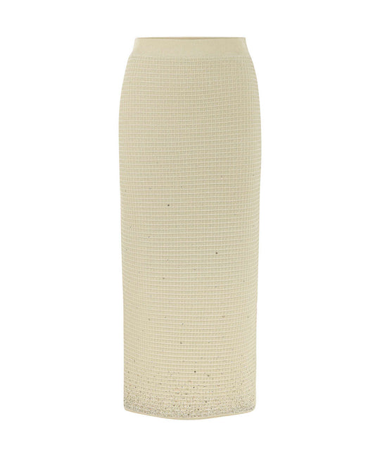 Rhinestone Knit Skirt
