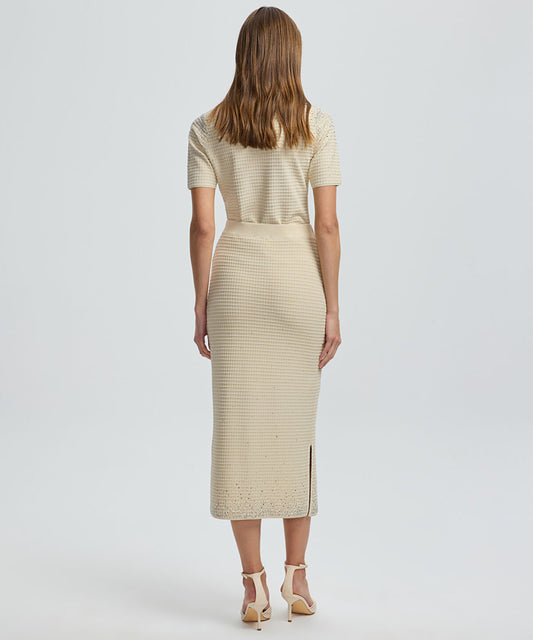 Rhinestone Knit Skirt