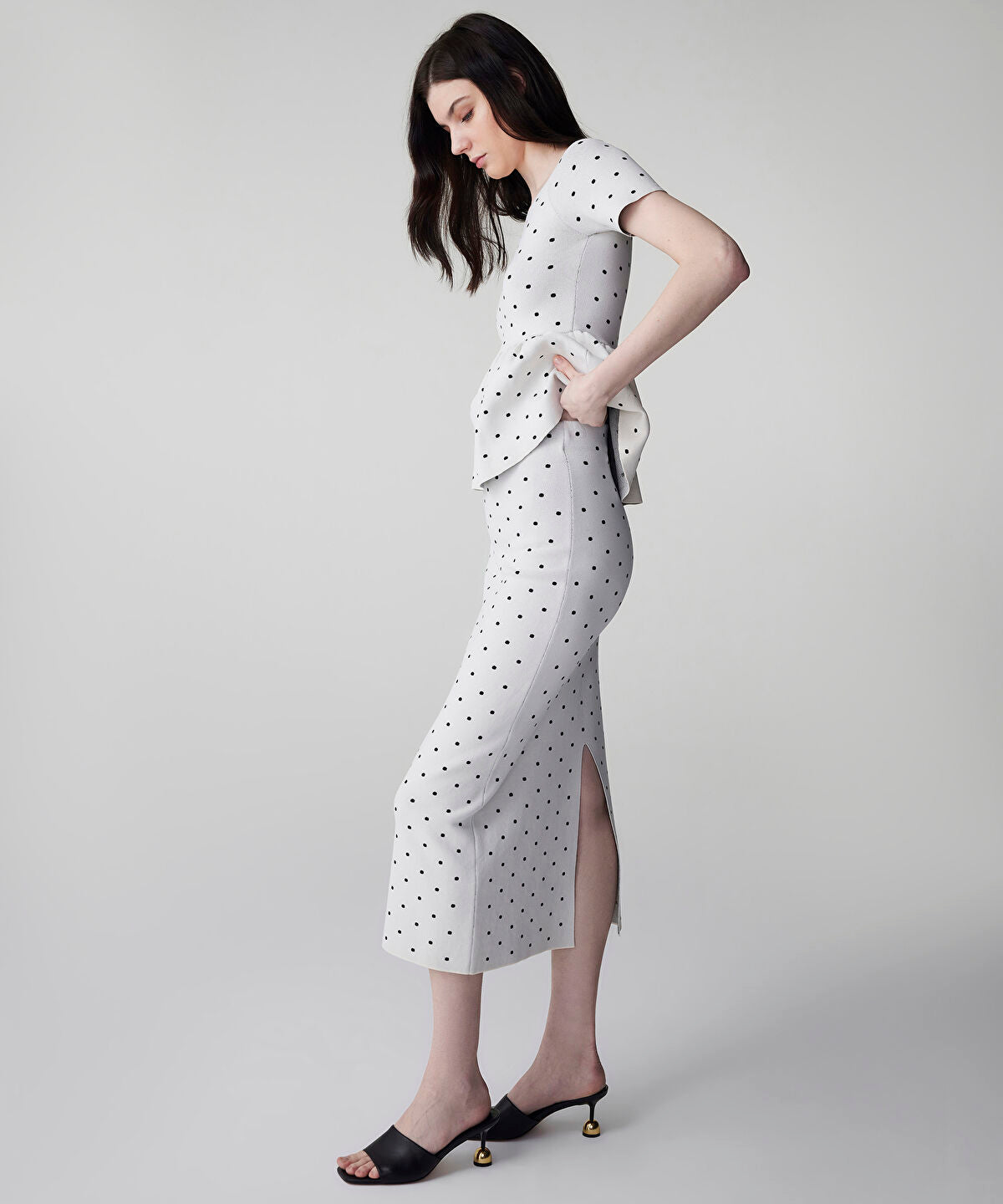 Zoomed Polka-Dot Skirt
