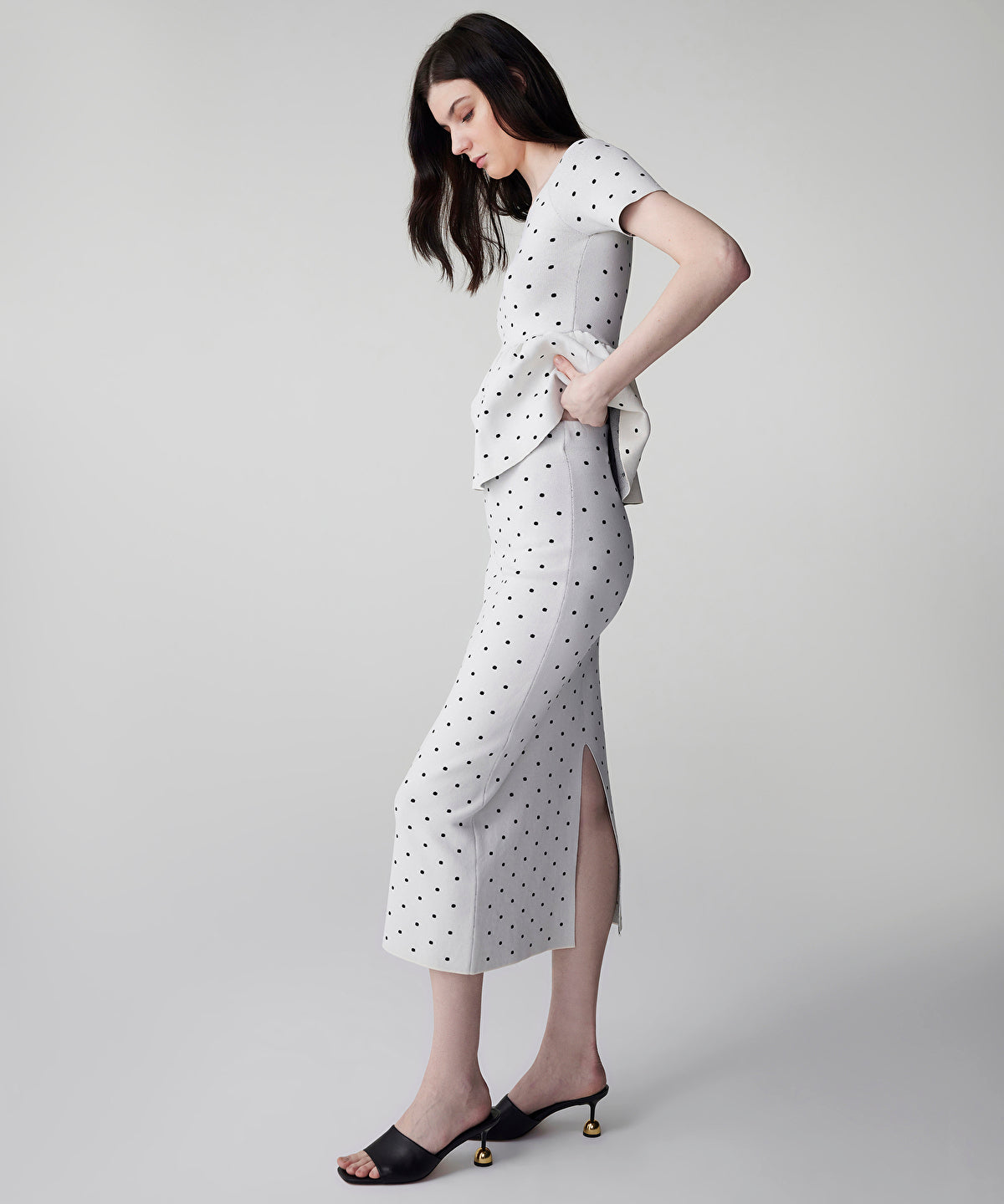 Zoomed Polka-Dot Skirt