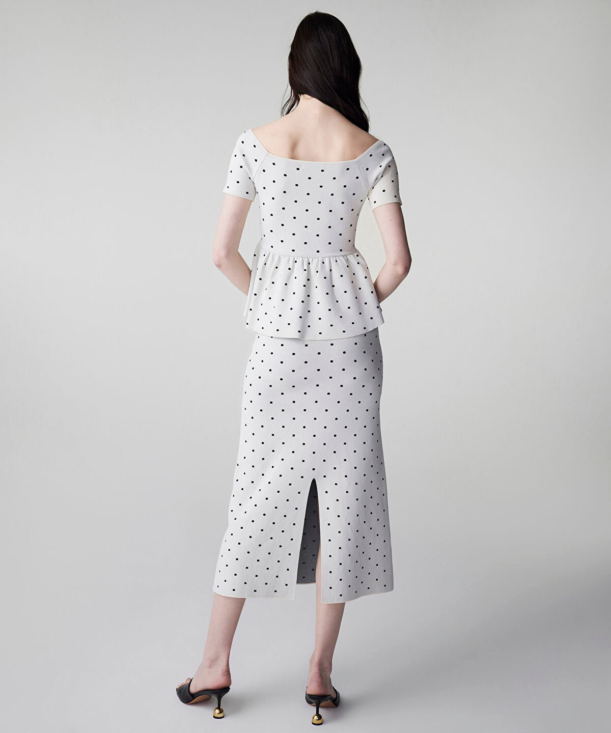 Zoomed Polka-Dot Skirt