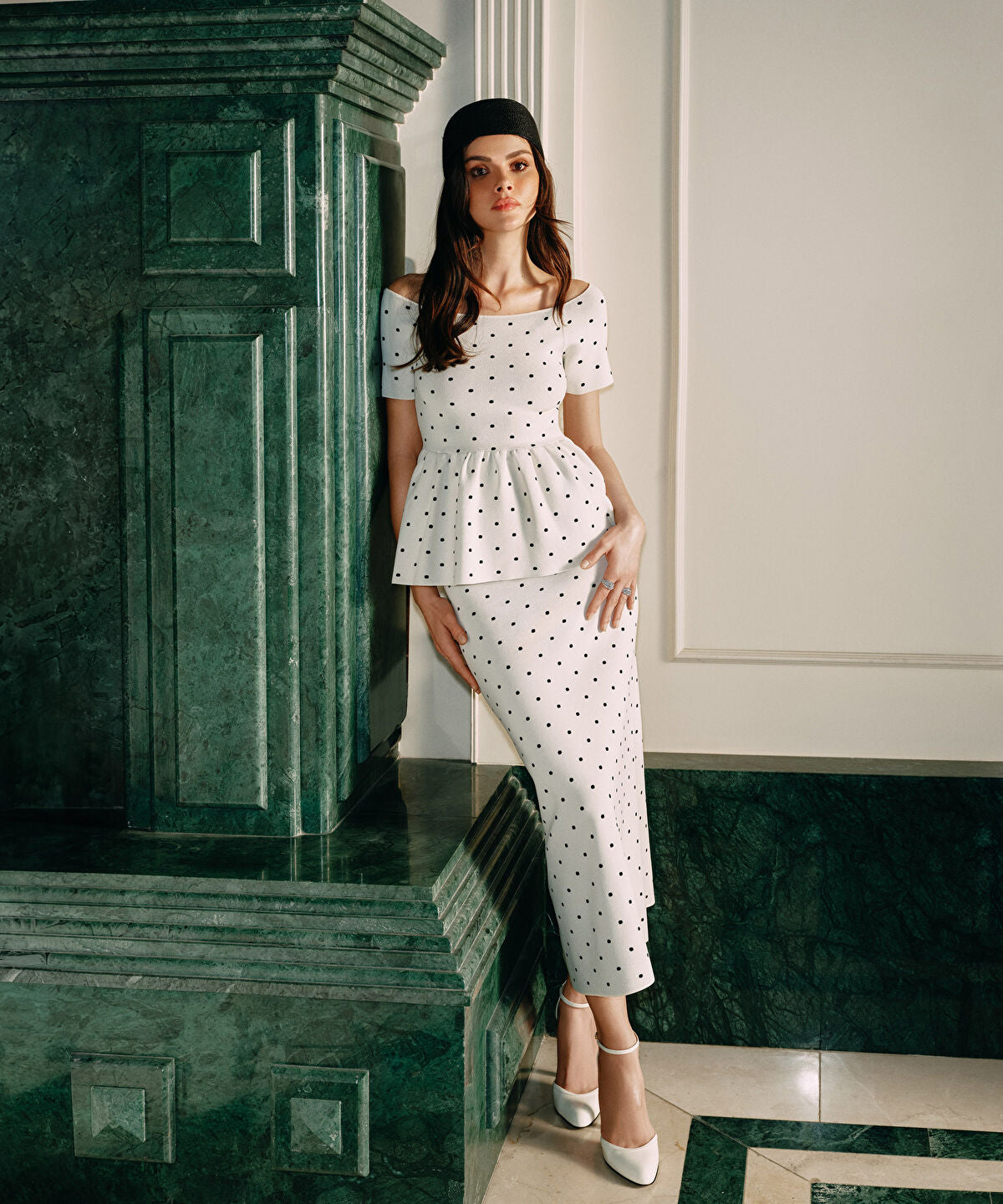 Zoomed Polka-Dot Skirt