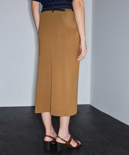 Belted Combination Skirt