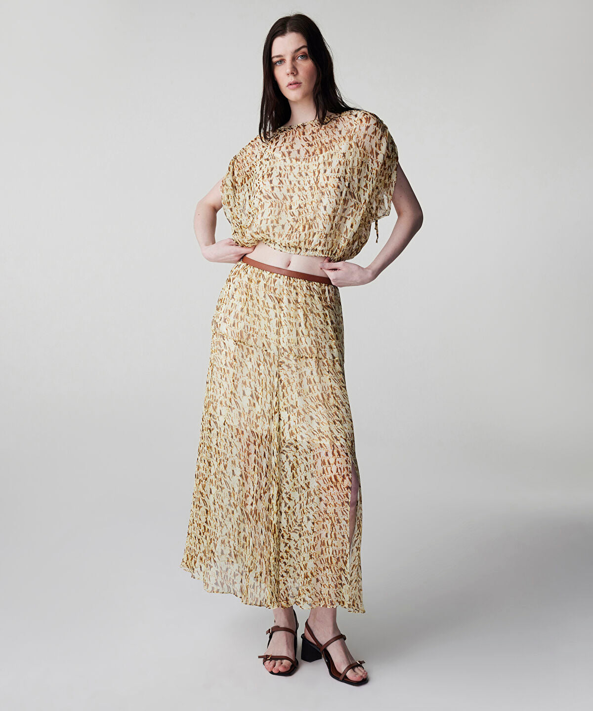 Zoomed Printed Viscose Skirt