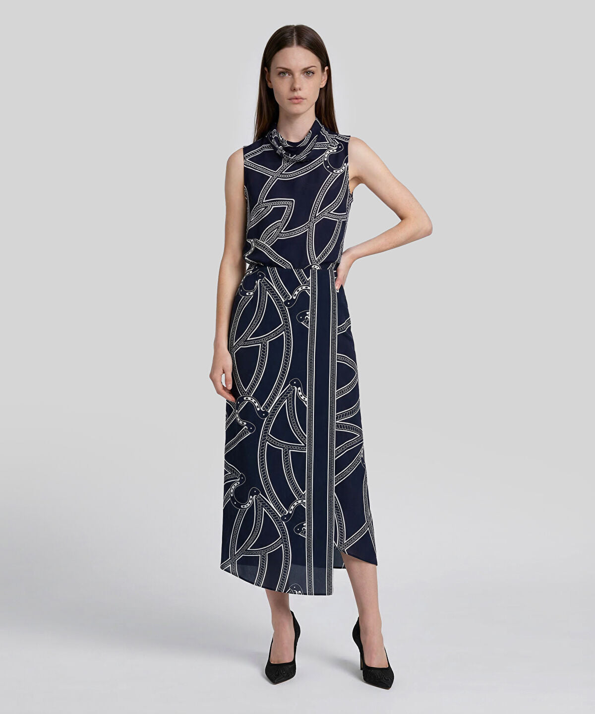 Zoomed Printed Viscose Skirt