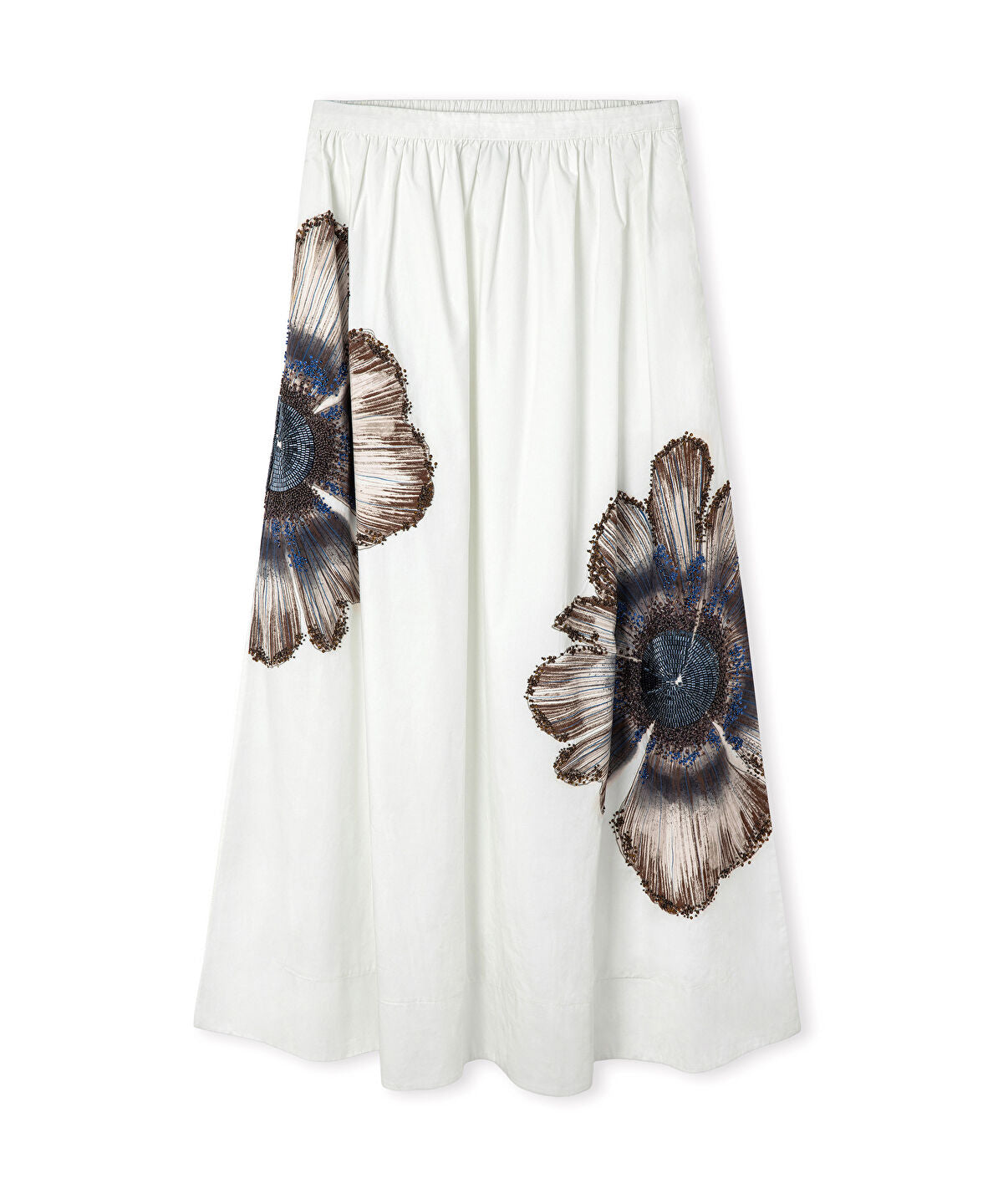 Zoomed Beaded Floral Maxi Skirt