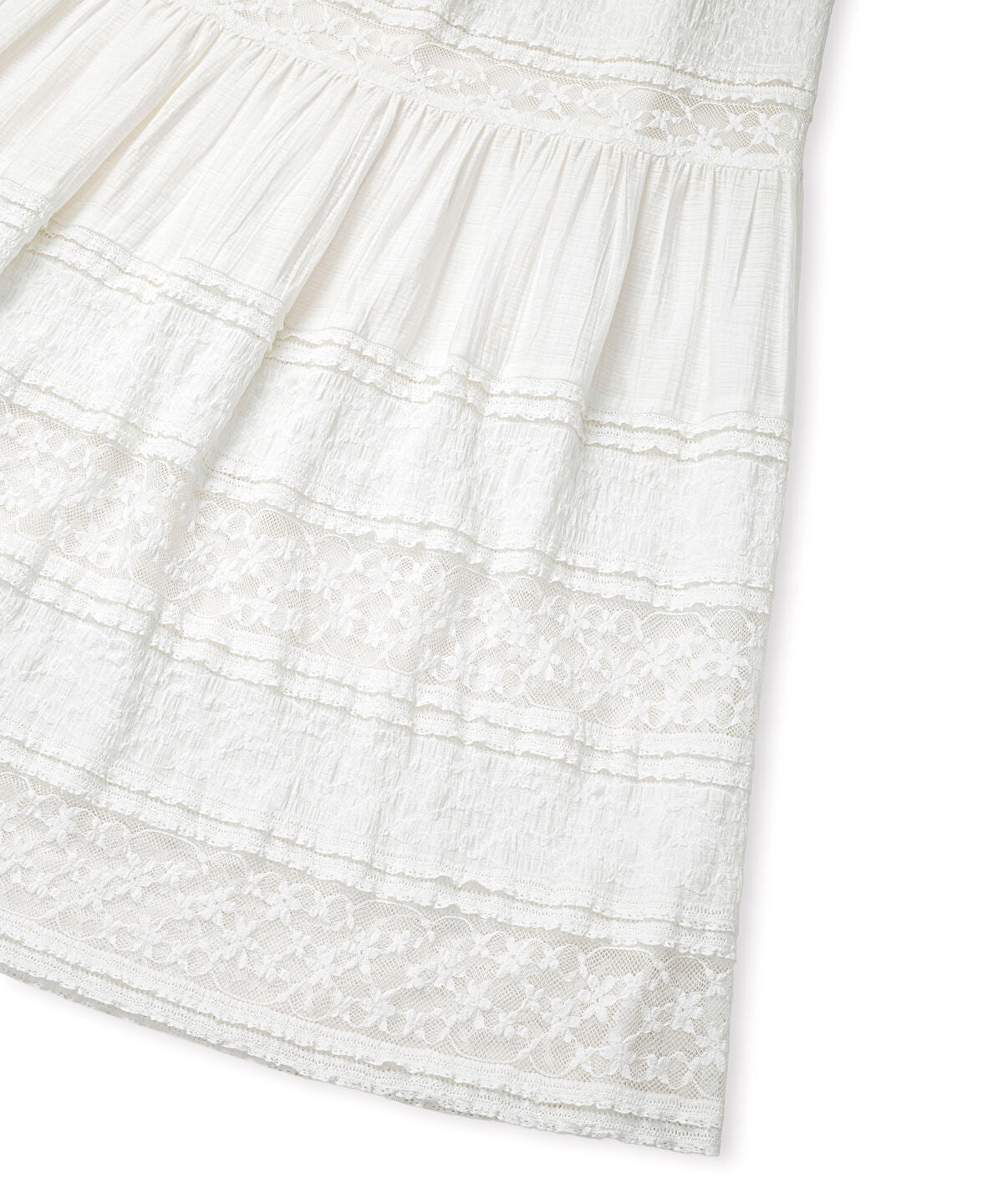 Zoomed Lace-Trimmed Maxi Skirt
