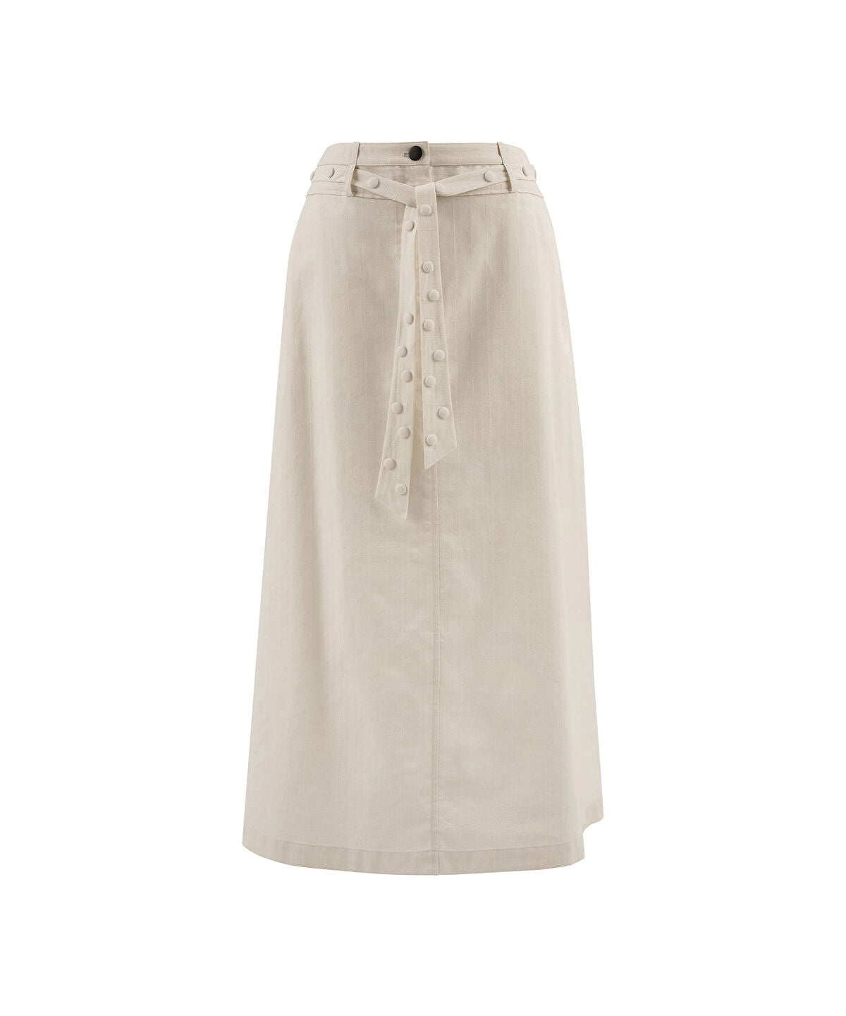 Midi Skirt with Studded Waistband