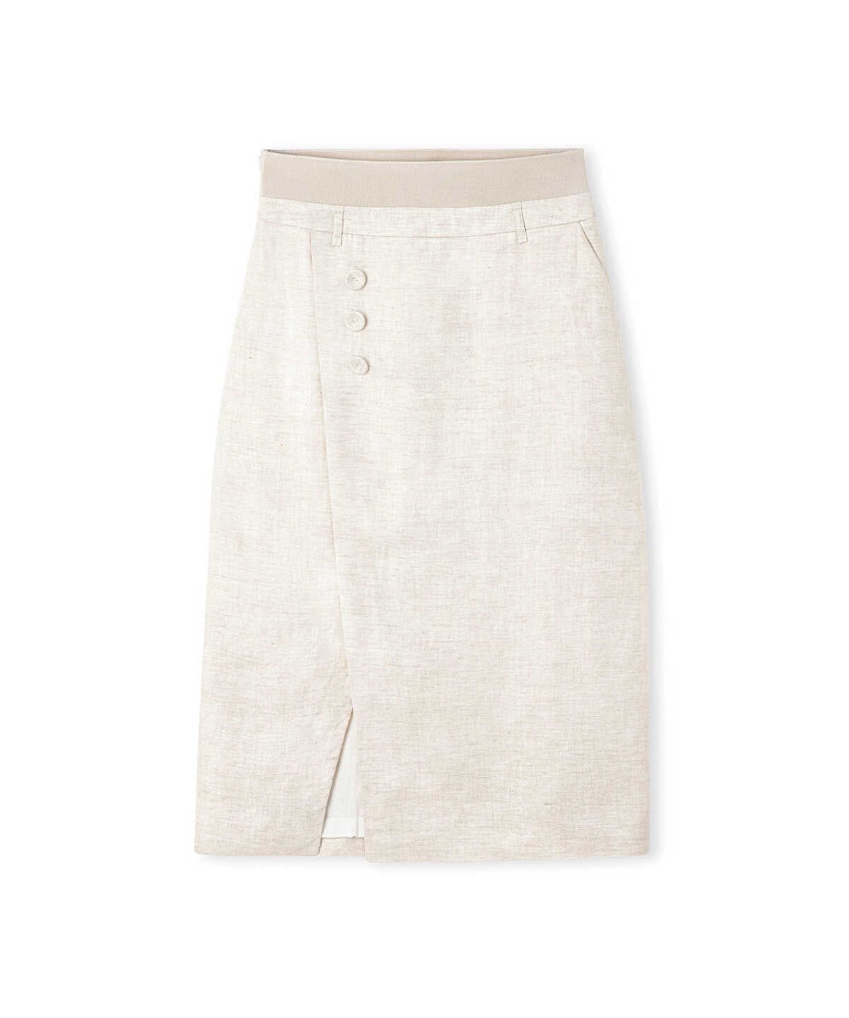 Belted Linen Skirt