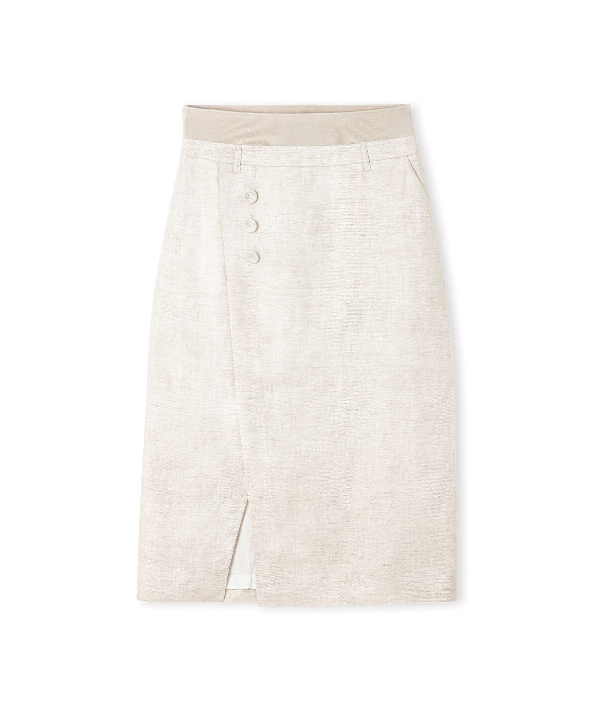 Belted Linen Skirt