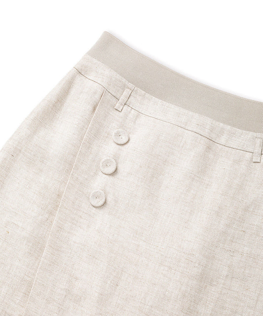 Belted Linen Skirt