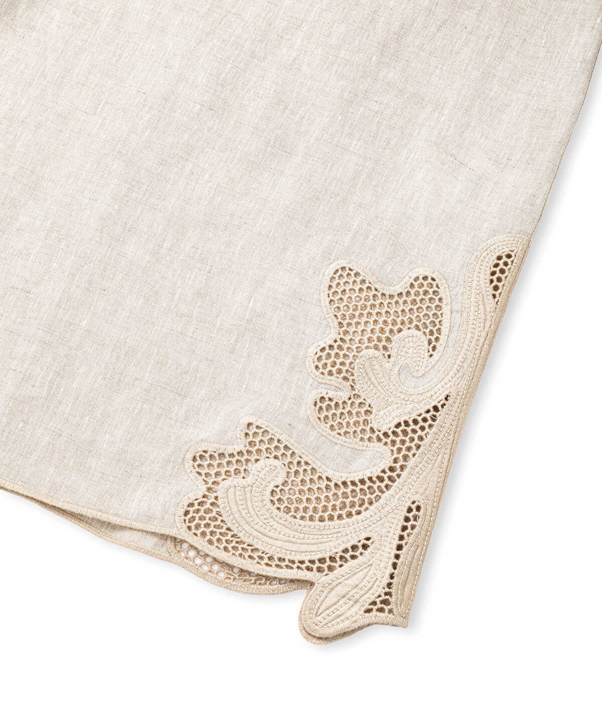 Embroidered Linen Skirt