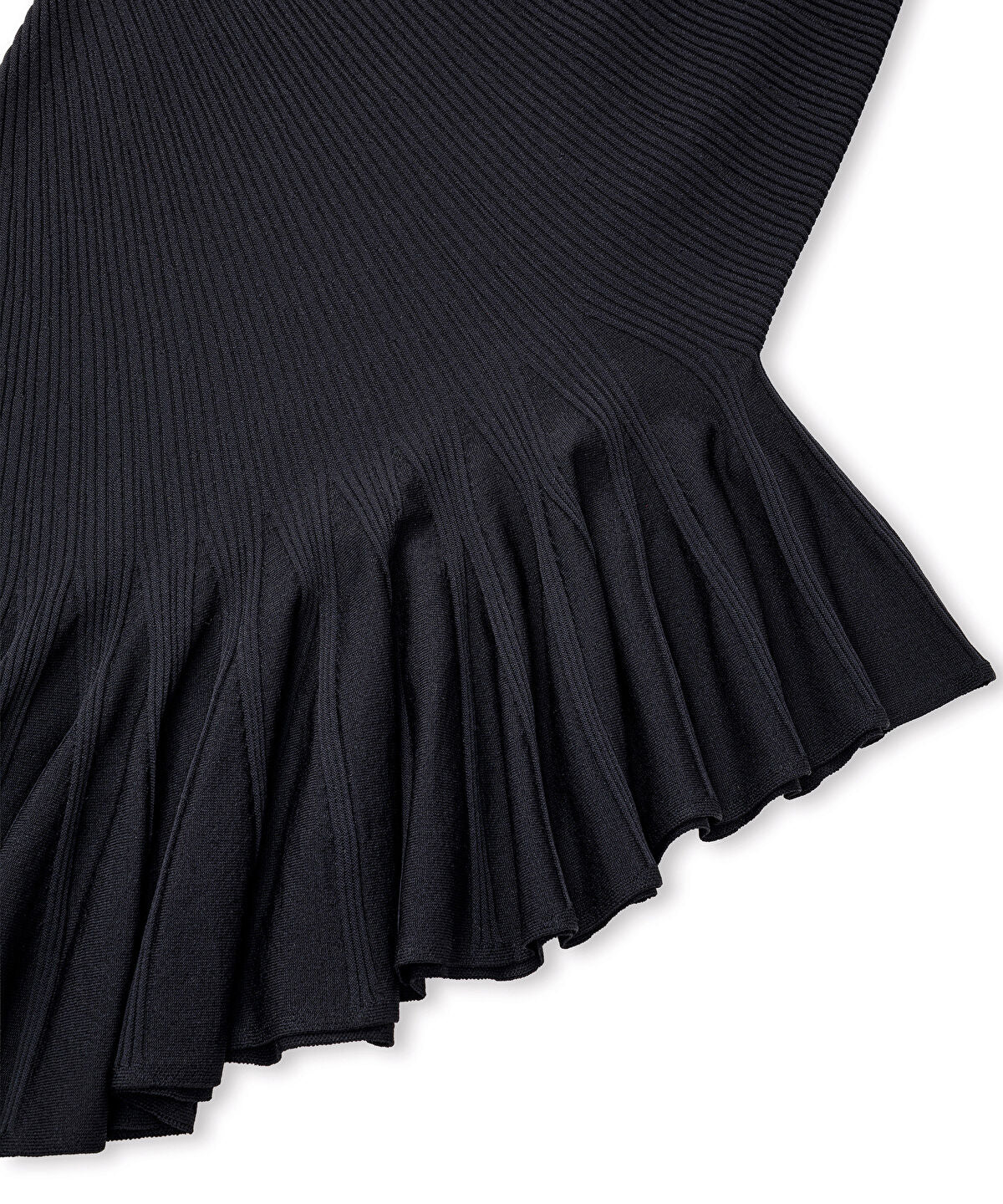 Zoomed Asymmetric Knit Skirt