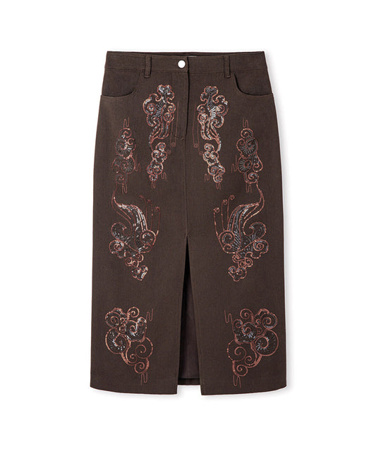 Embellished Pencil Skirt