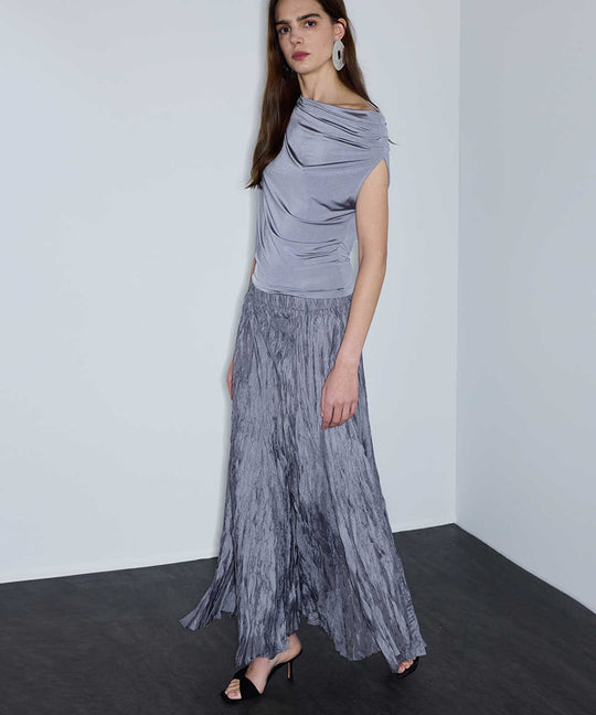 Metallic-Effect Skirt