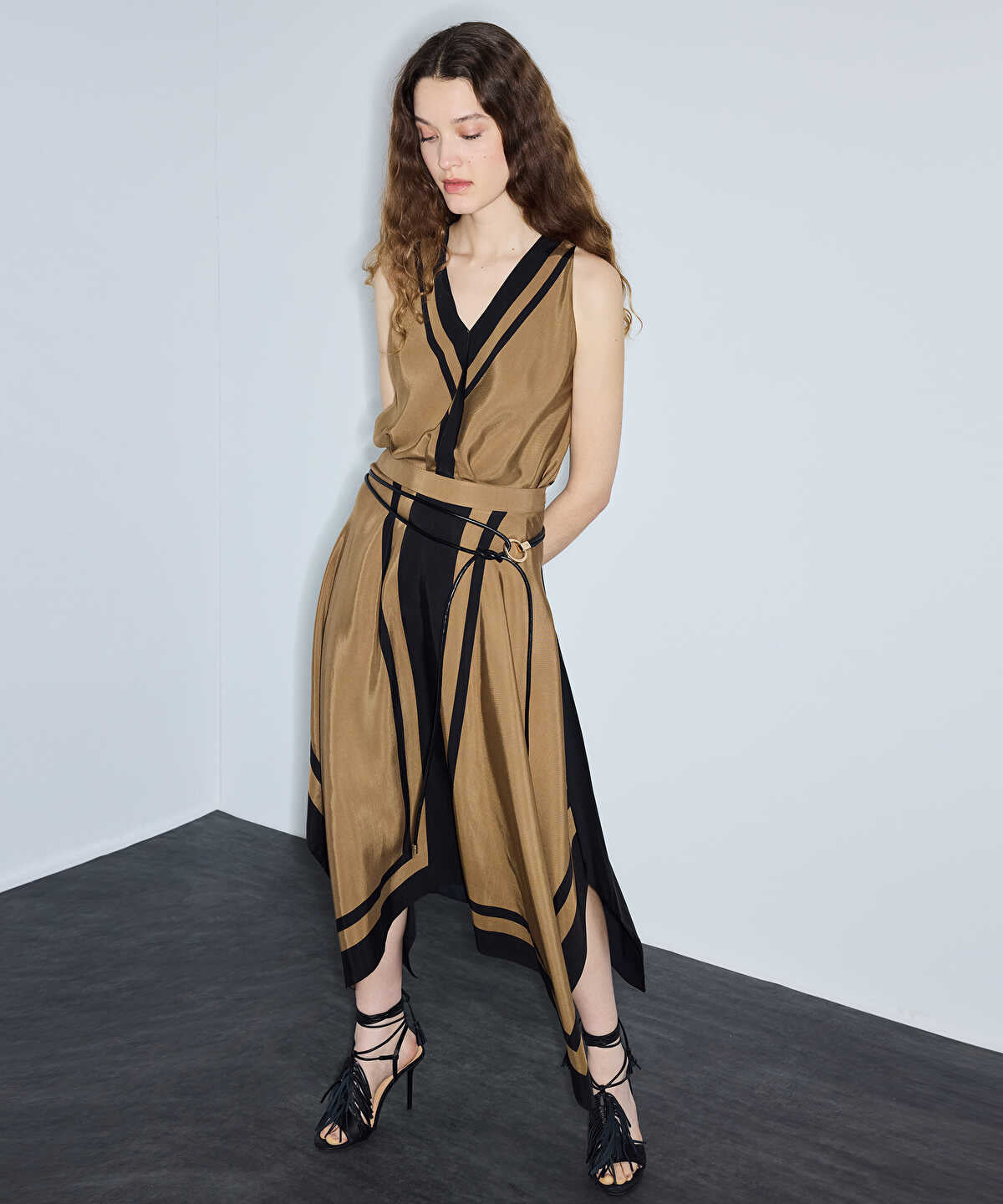 Asymmetric Midi Skirt